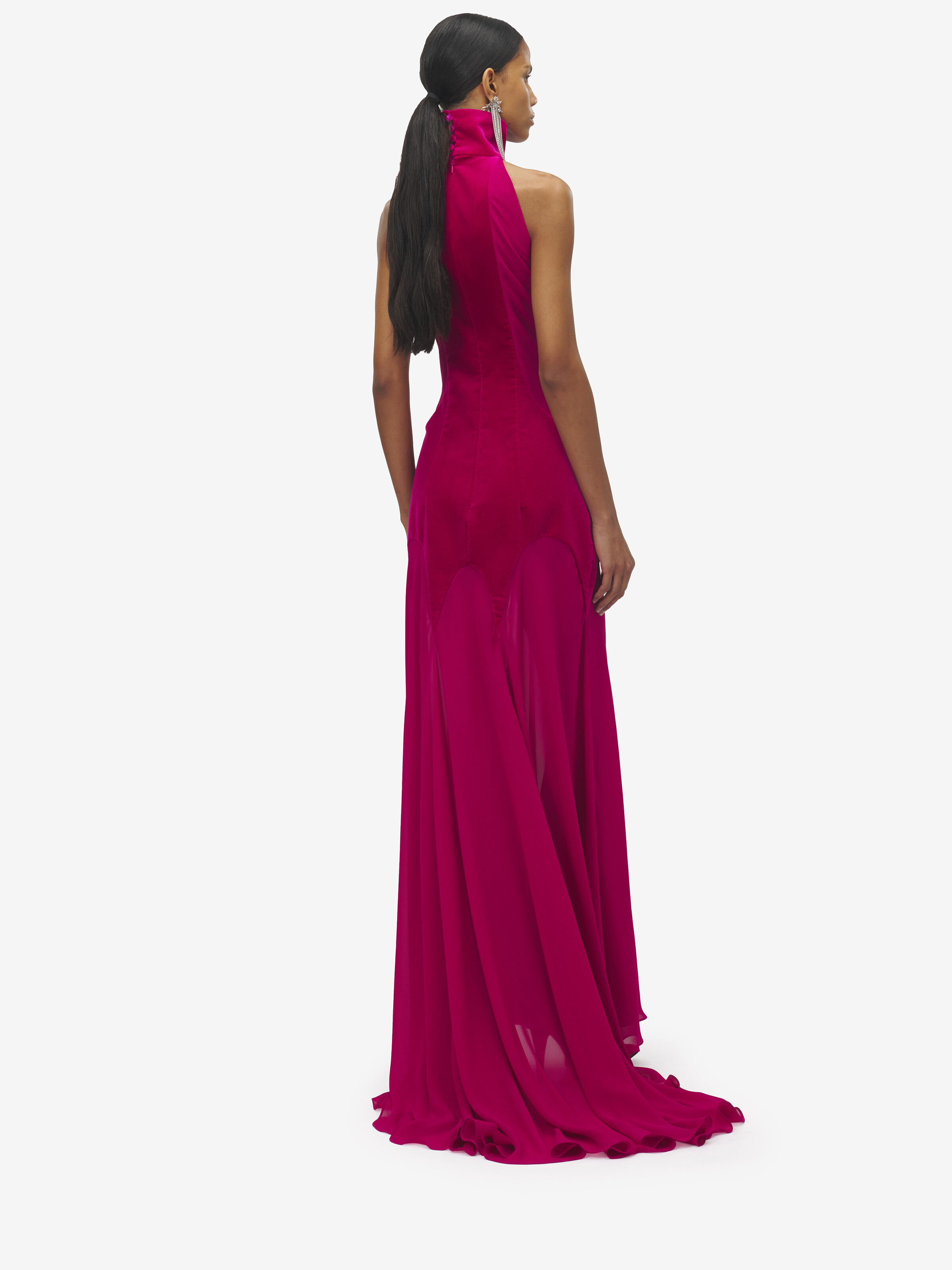 Silk Georgette Evening Dress - 4