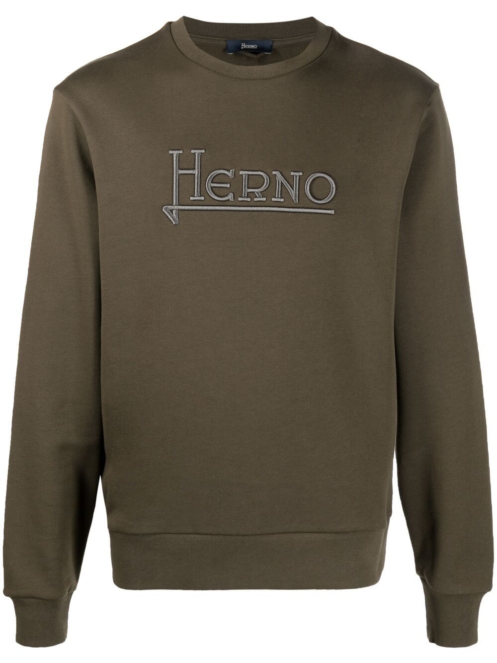 logo-embroidered sweatshirt - 1