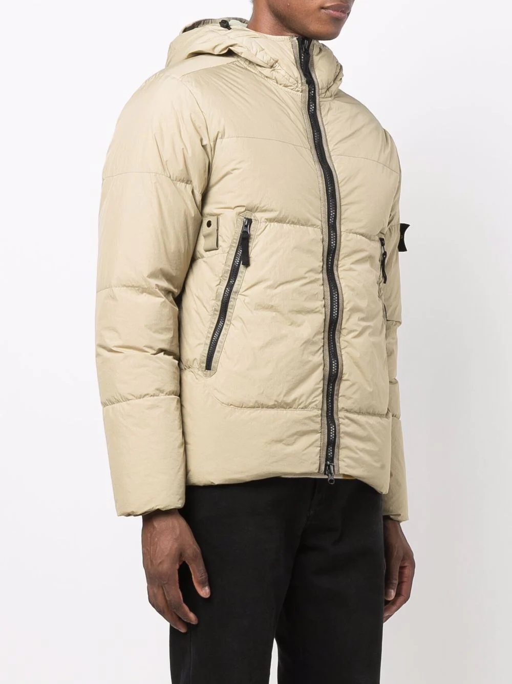 compass badge hooded jacket - 3