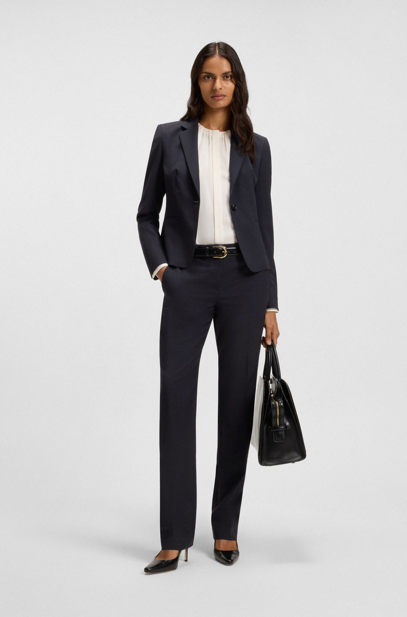 BOSS REGULAR-FIT PANTS IN ITALIAN VIRGIN WOOL outlook