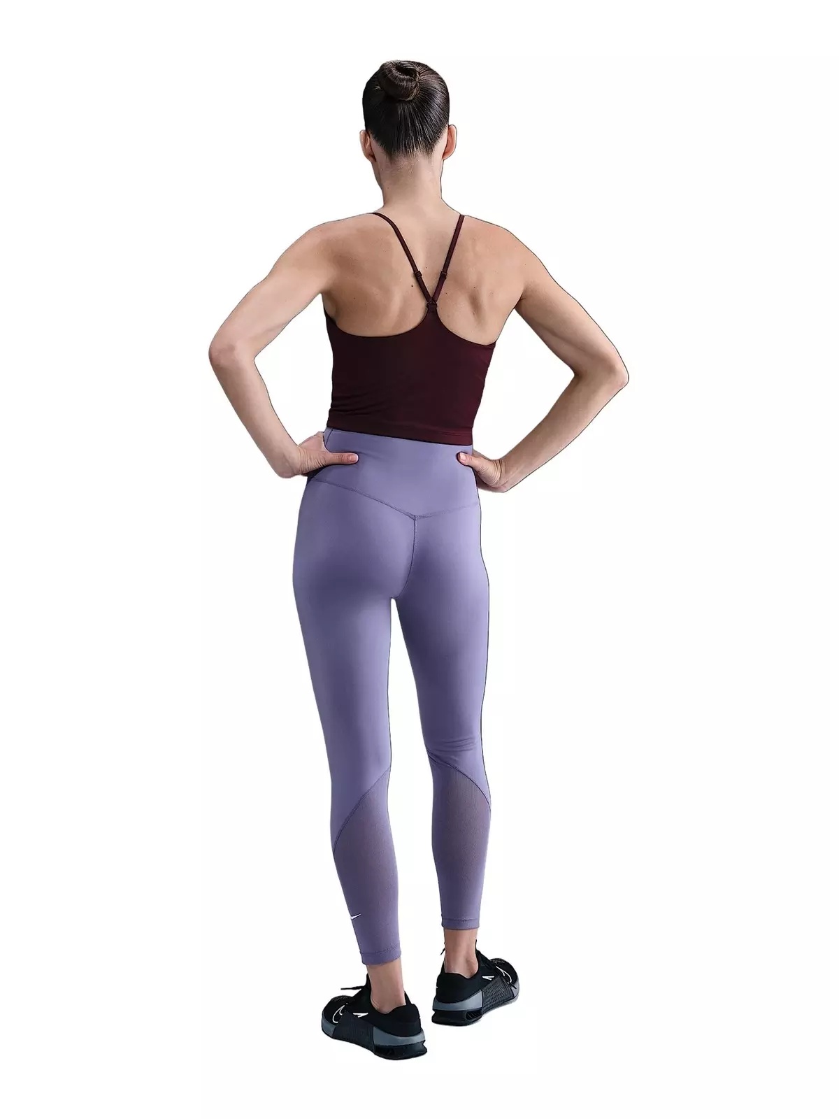 Women's Indy Light-Support Padded Sports Bra Tank -Burgundy - 5