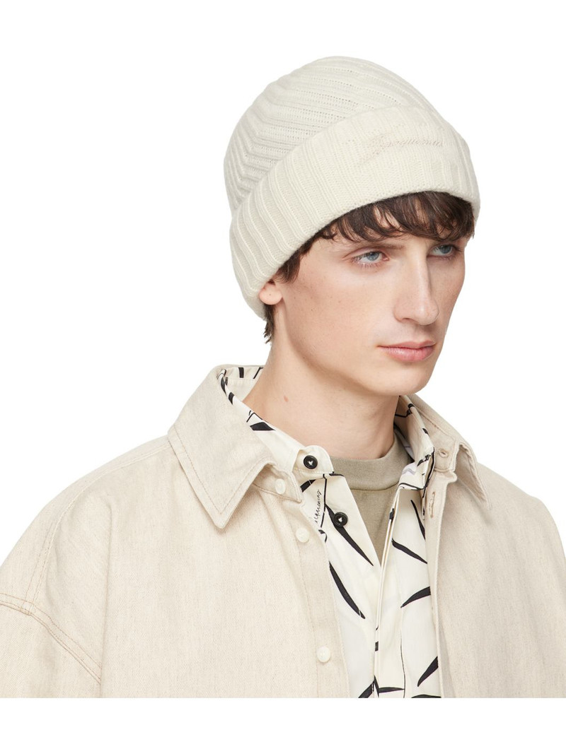 JACQUEMUS Off-White 'The Tourni' Beanie outlook