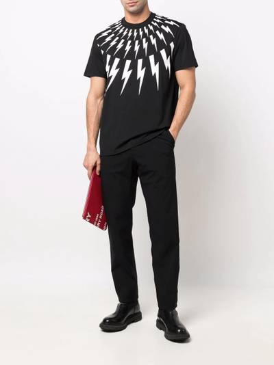 Neil Barrett Thunderbolt-print cotton T-shirt outlook