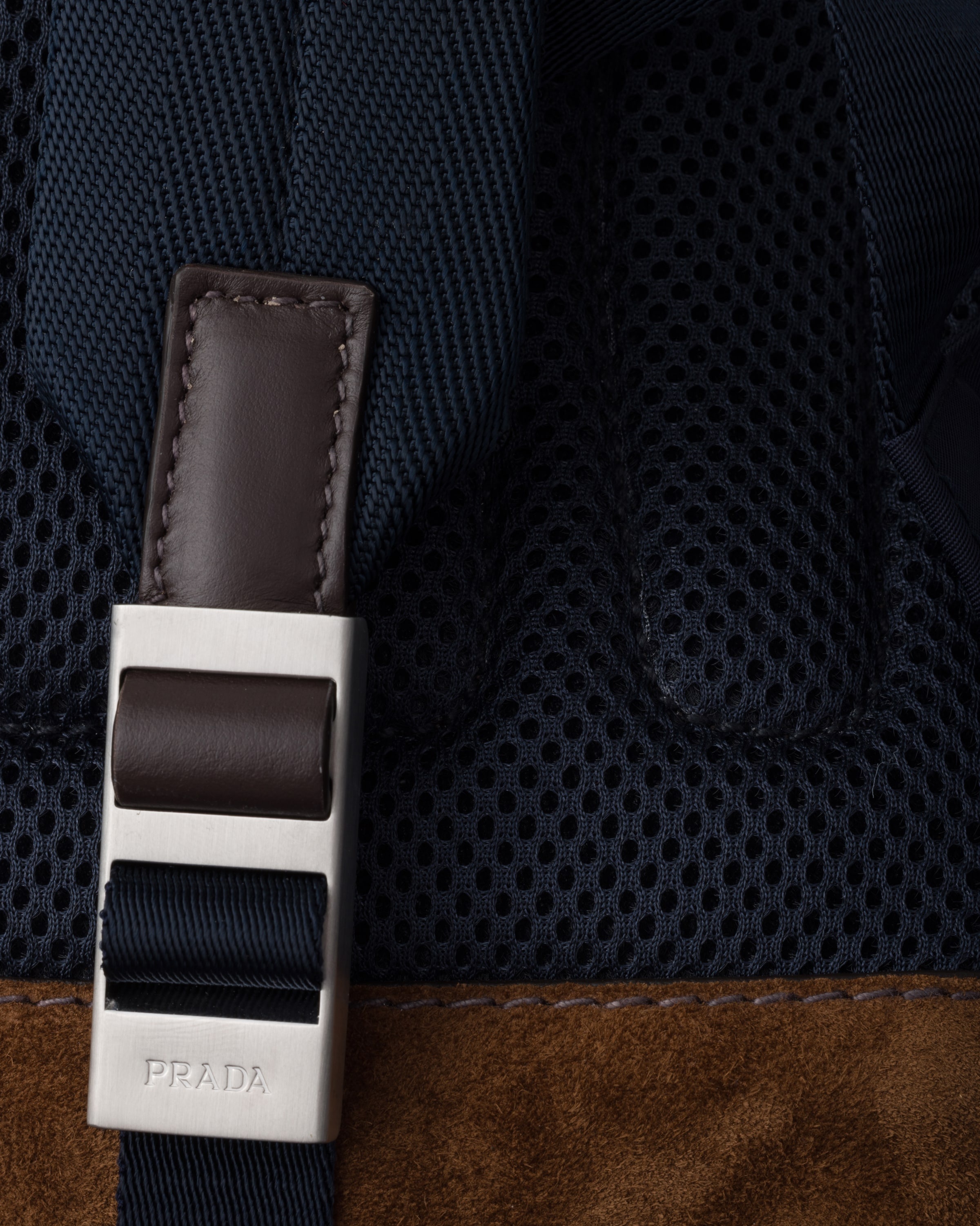Re-Nylon and leather backpack - 6