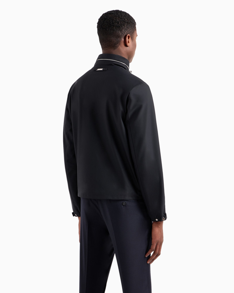 Full-zip nylon blouson with stowaway hood 3