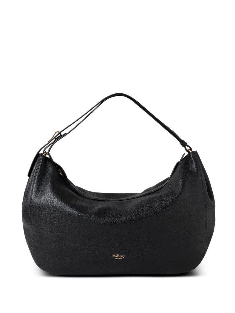 Meadow curved leather shoulder bag 1