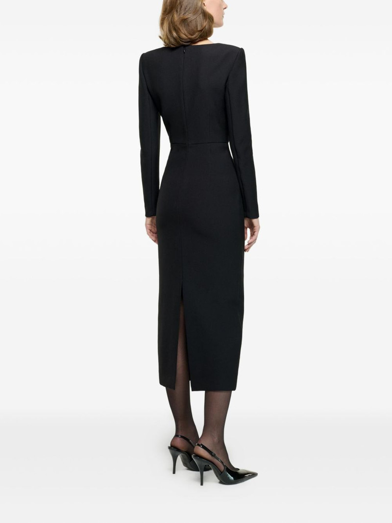 ROLAND MOURET square-neck midi dress outlook