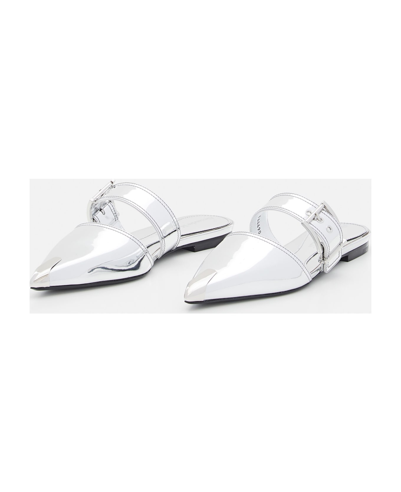 Mirror Pointed Open Back Sandals - 2