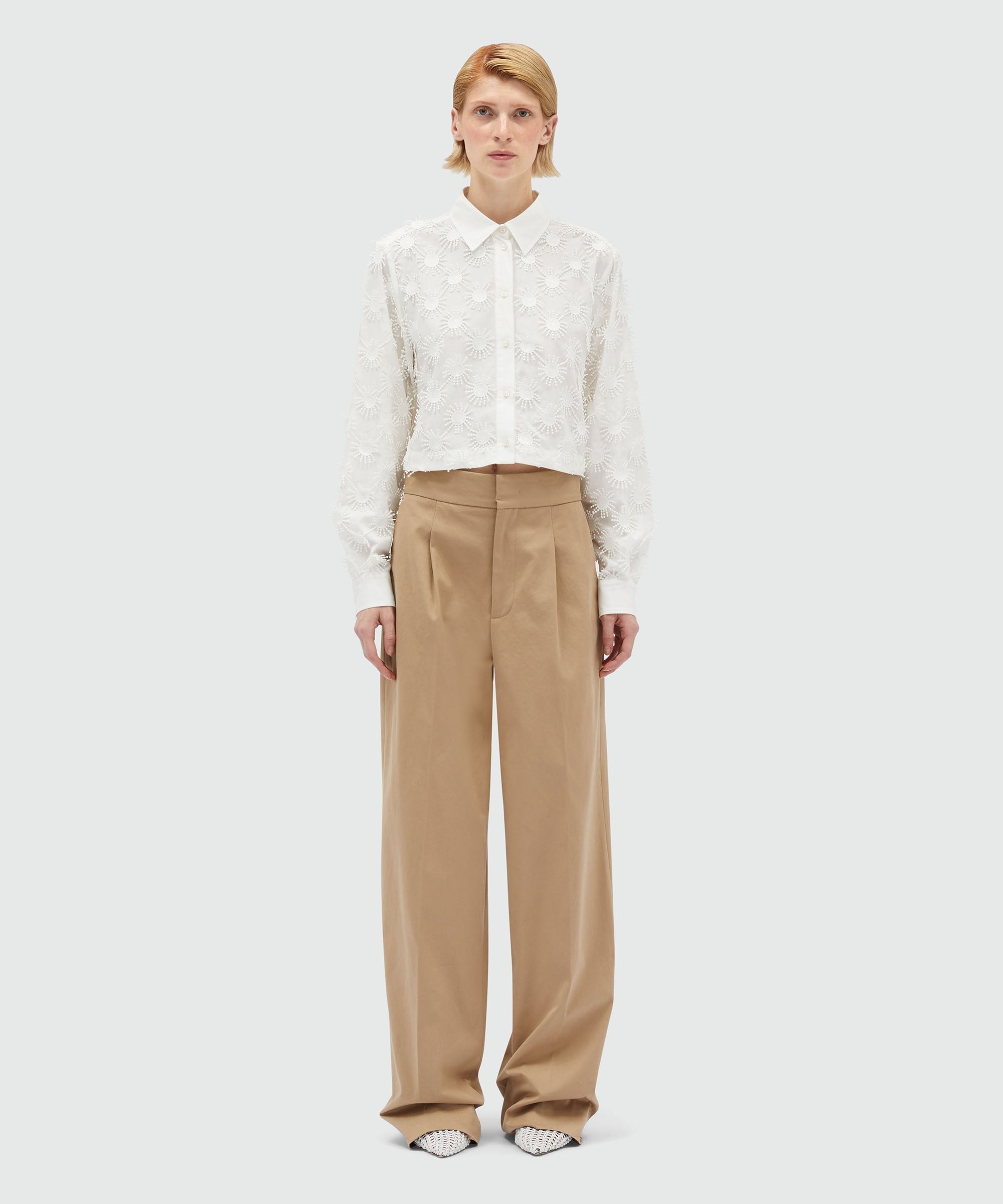 Trousers with faille pleats - 2