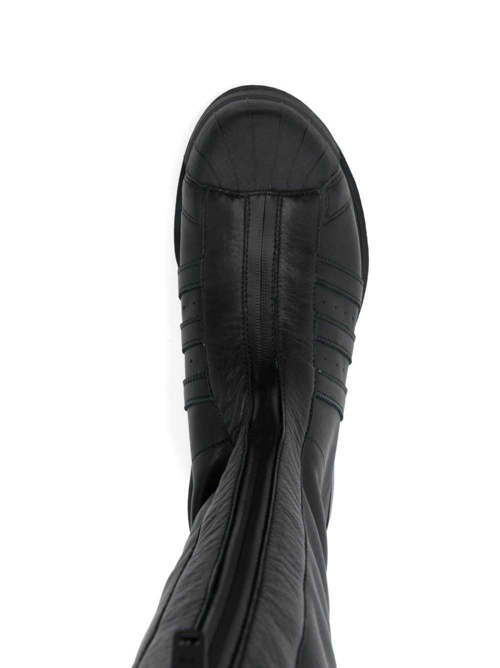 zip-front platform boots - 4