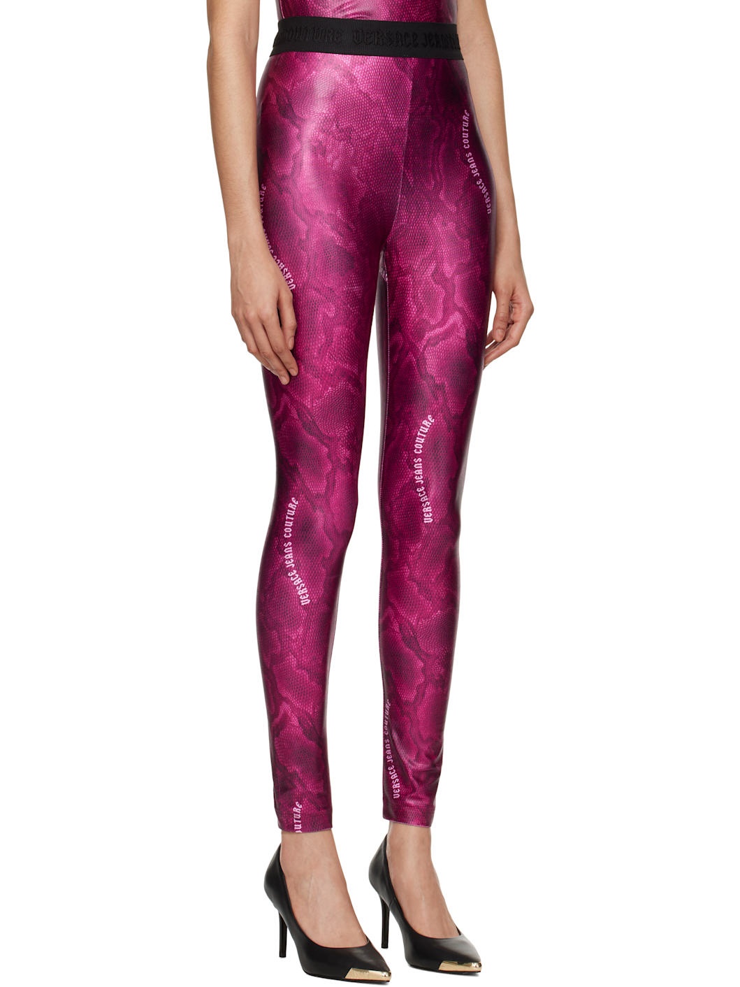 Pink Printed Leggings - 2