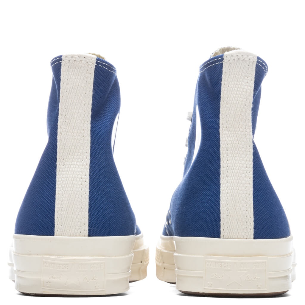 CONVERSE X COMME DES GARCONS PLAY ALL STAR CHUCK '70 HI - BLUE - 4