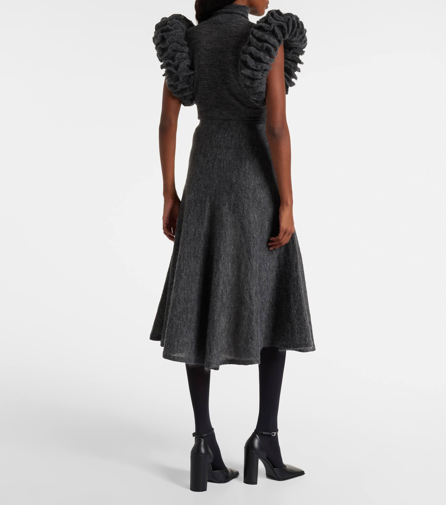 Mohair and wool-blend midi skirt - 3