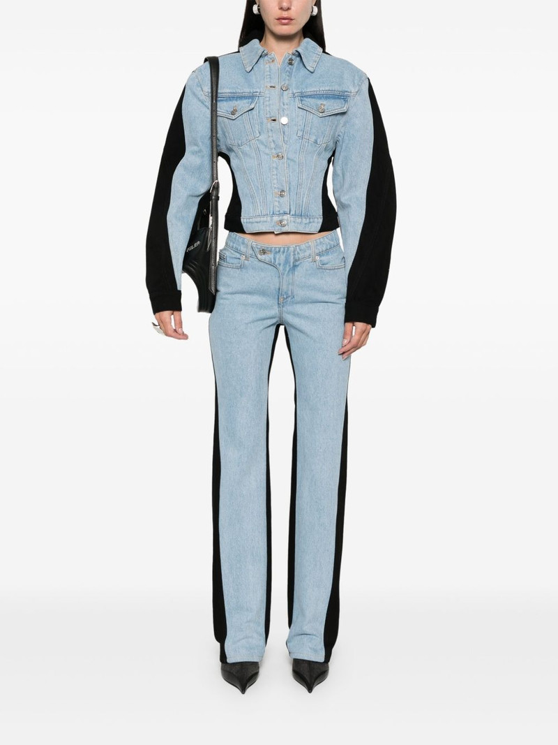 MUGLER bi-color straight-leg jeans outlook