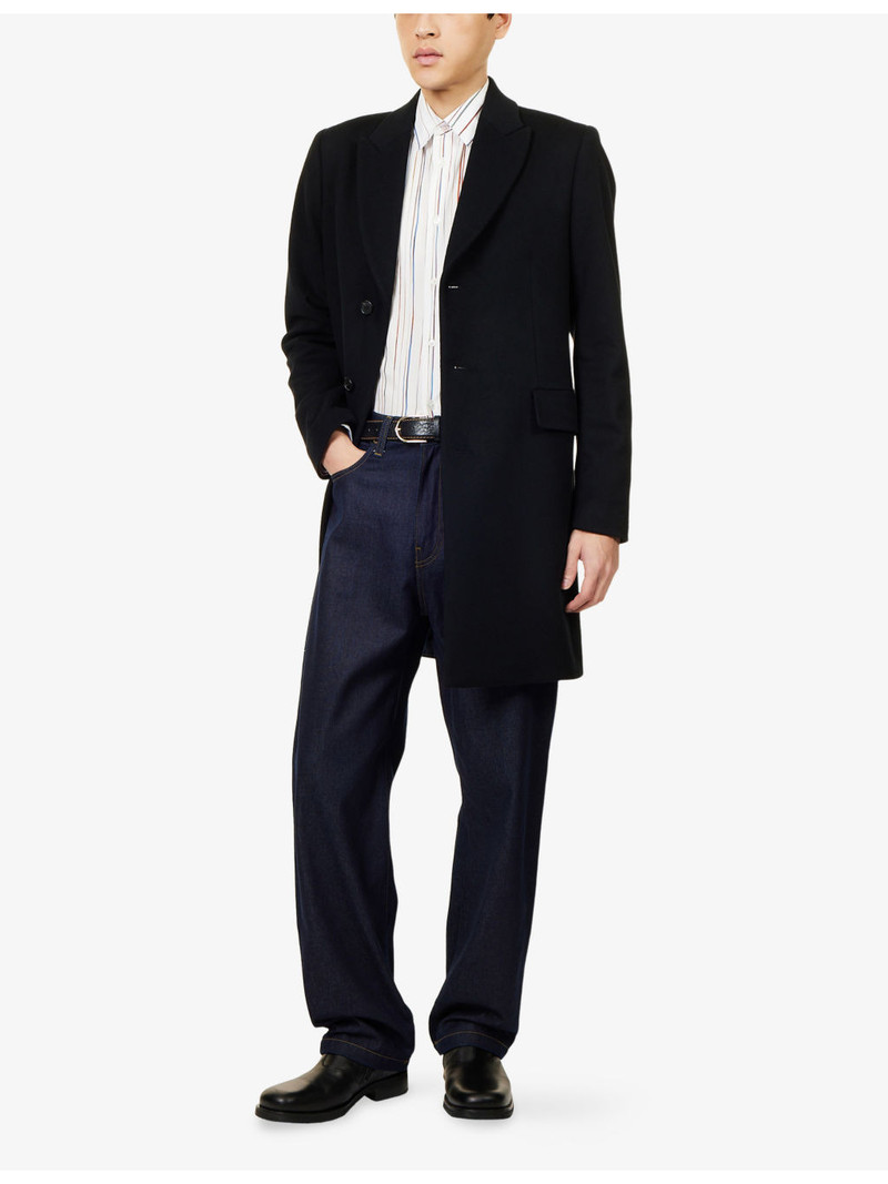 Paul Smith Regular-Fit Peak-Lapels Wool And Cashmere Coat outlook