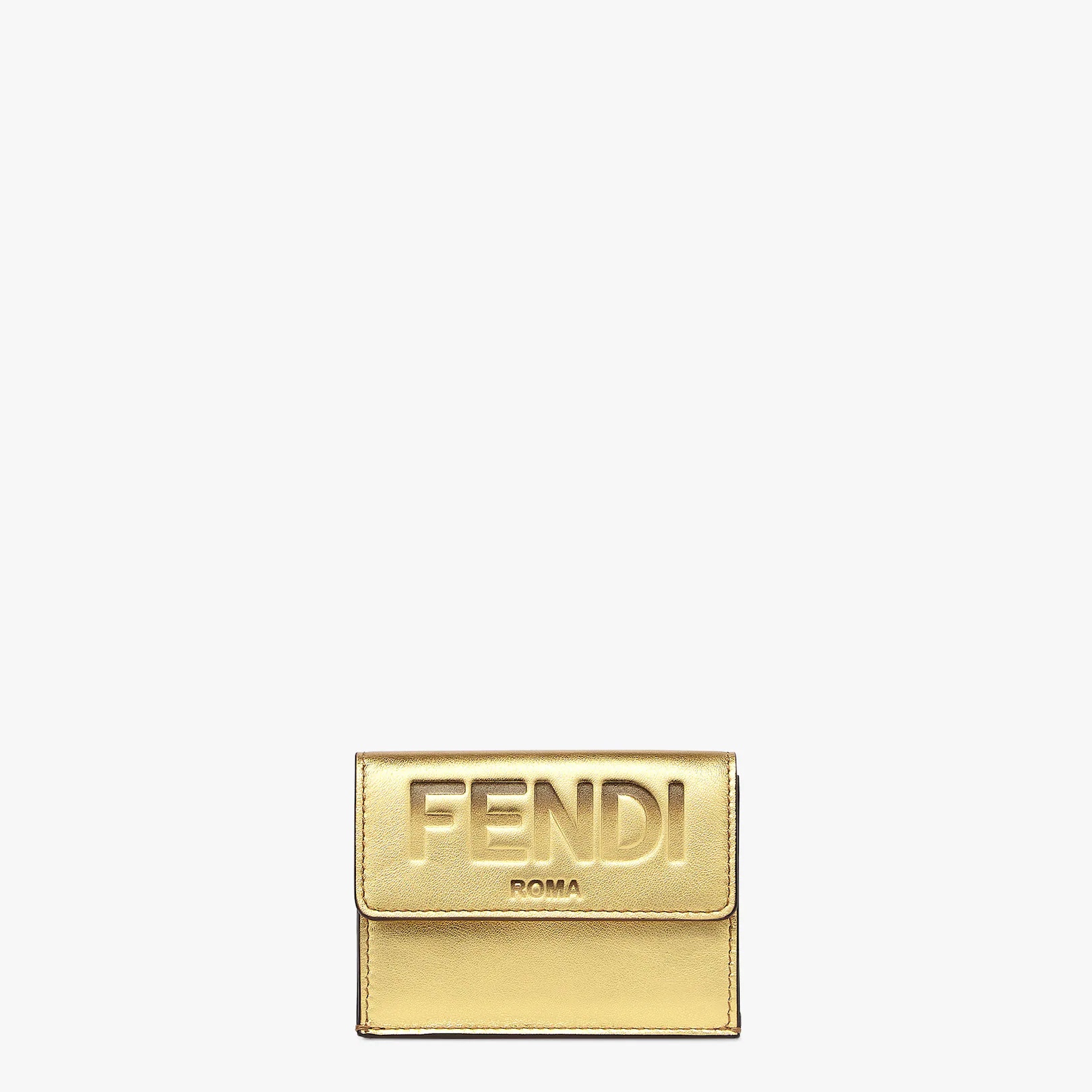 Gold leather wallet - 1
