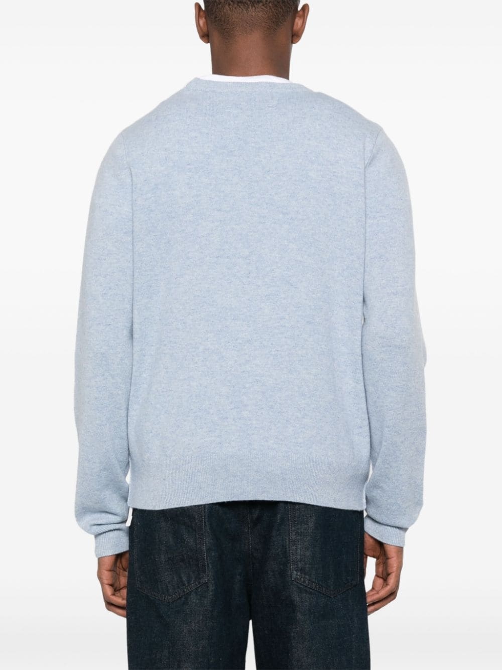 crew-neck cashmere blend jumper - 5