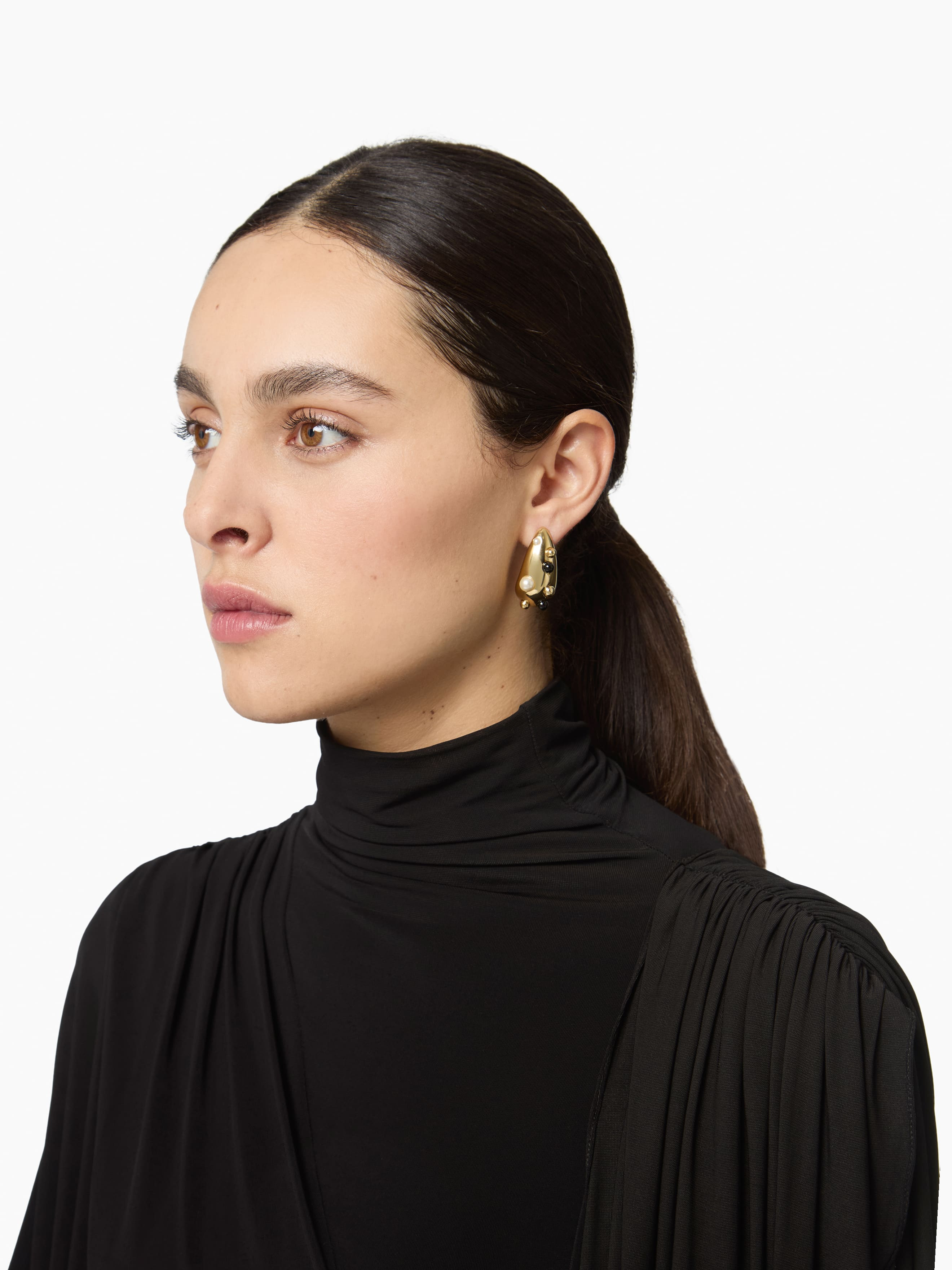 Gold Drops Of Light Earrings - 2