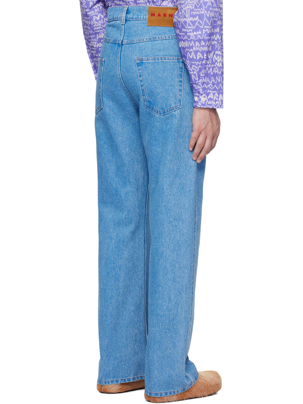 Blue Organic Wide-Leg Jeans - 3