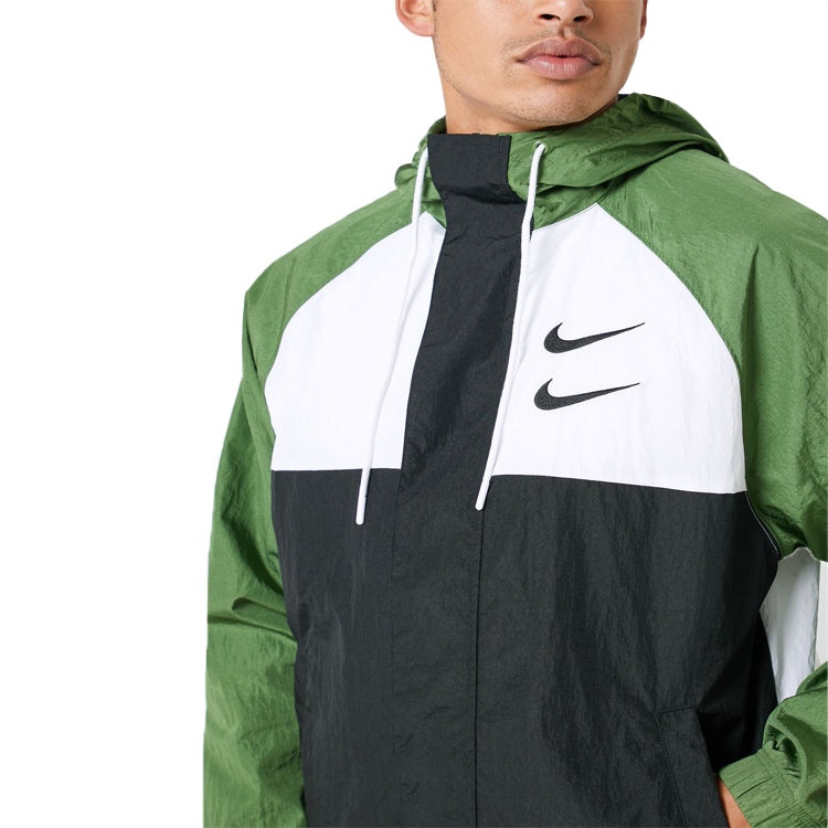 Nike Sportswear Swoosh Hooded Jacket Green CJ4888-010 - 3