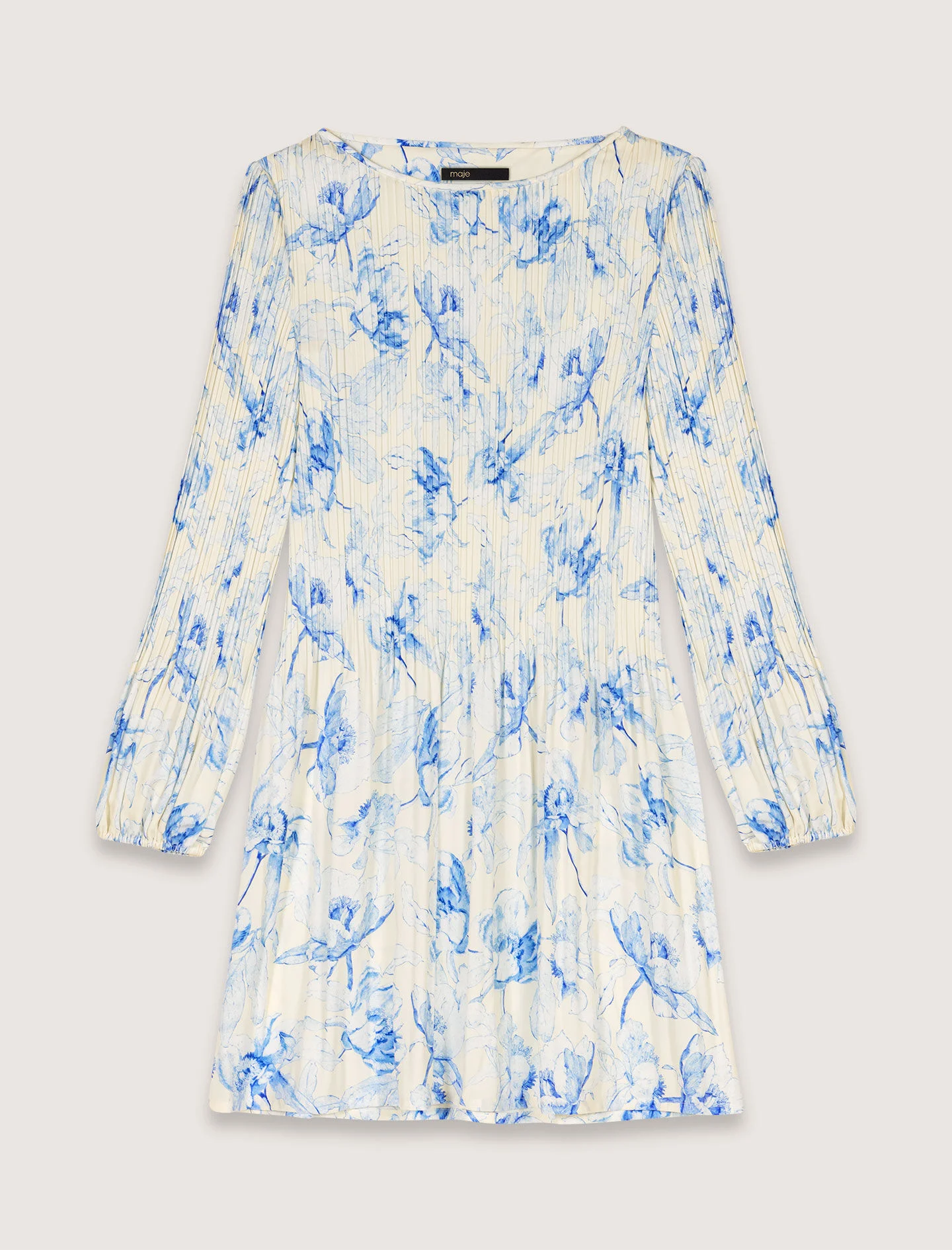 Patterned pleated dress - 1