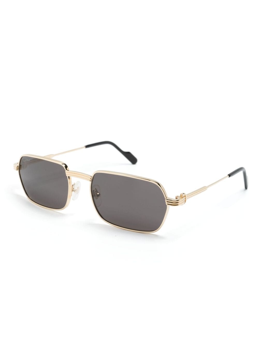 polished rectangle-frame sunglasses - 2