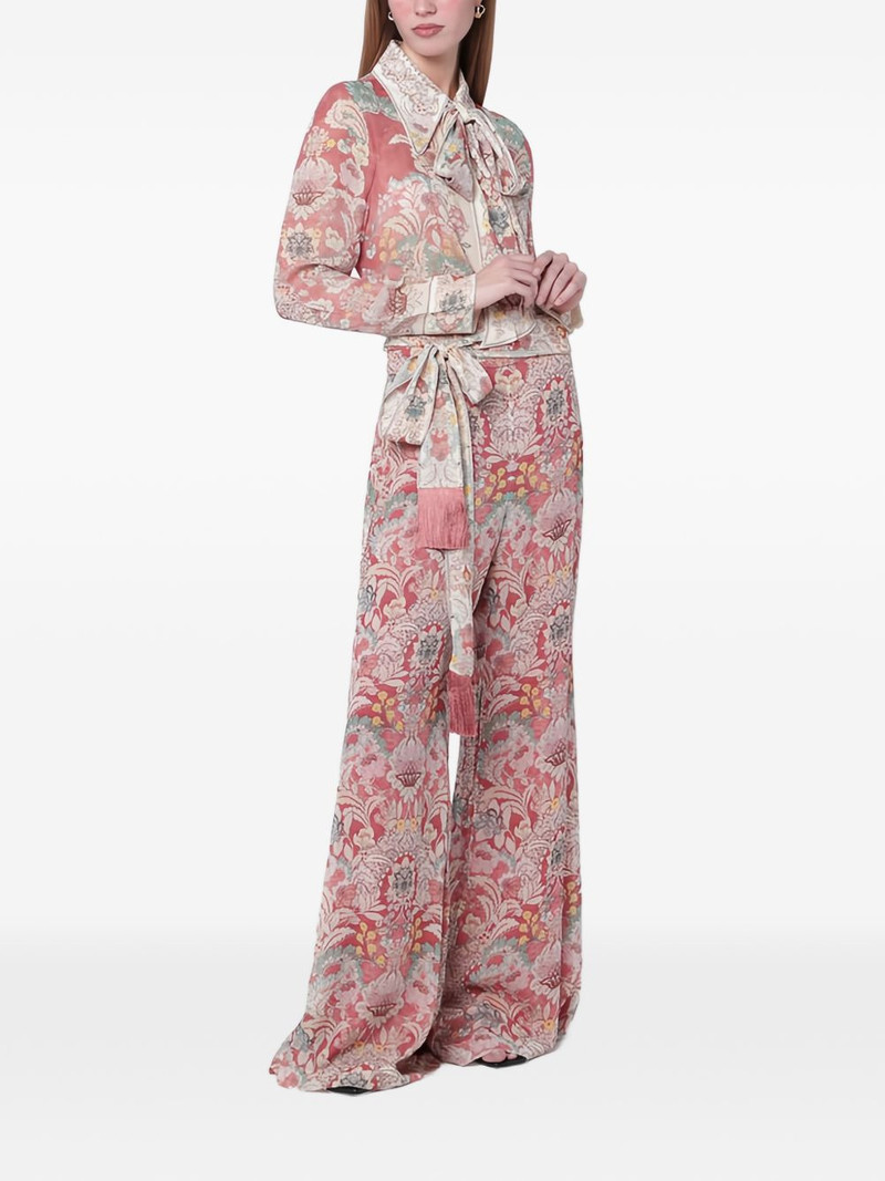 Zimmermann Rebellion pussy-bow floral-print shirt outlook