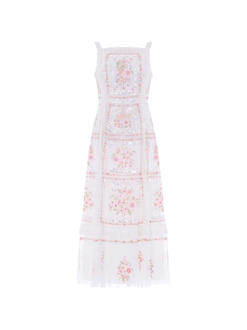 Blossom Bib sequin-embellished midi dress 1