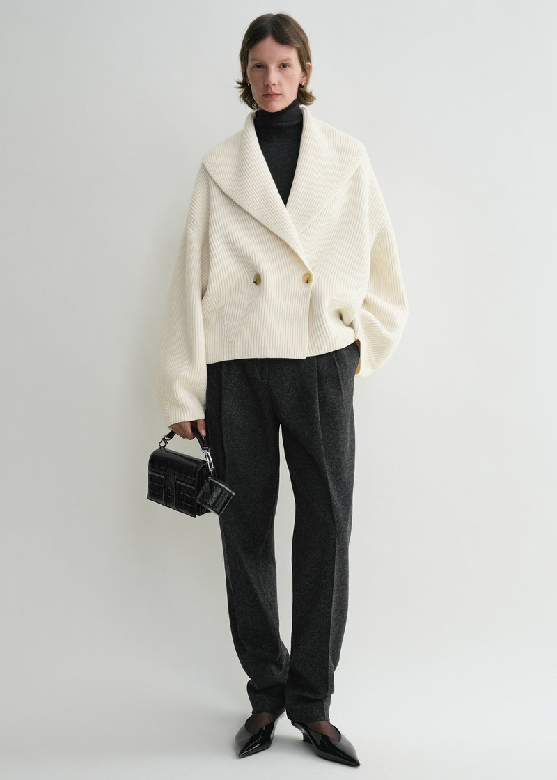 Totême Shawl-lapel cardigan milk outlook