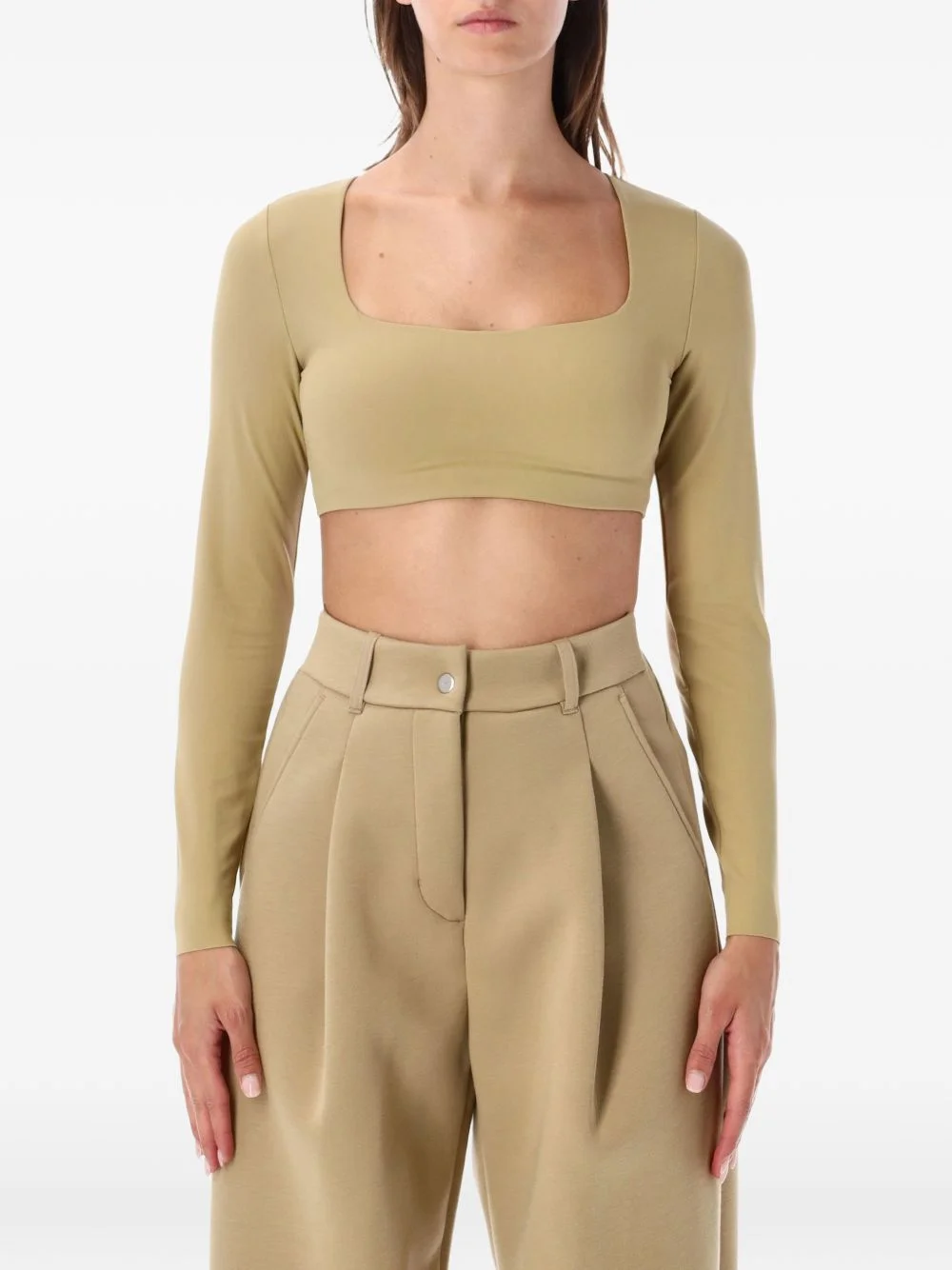 cut-out cropped top - 1