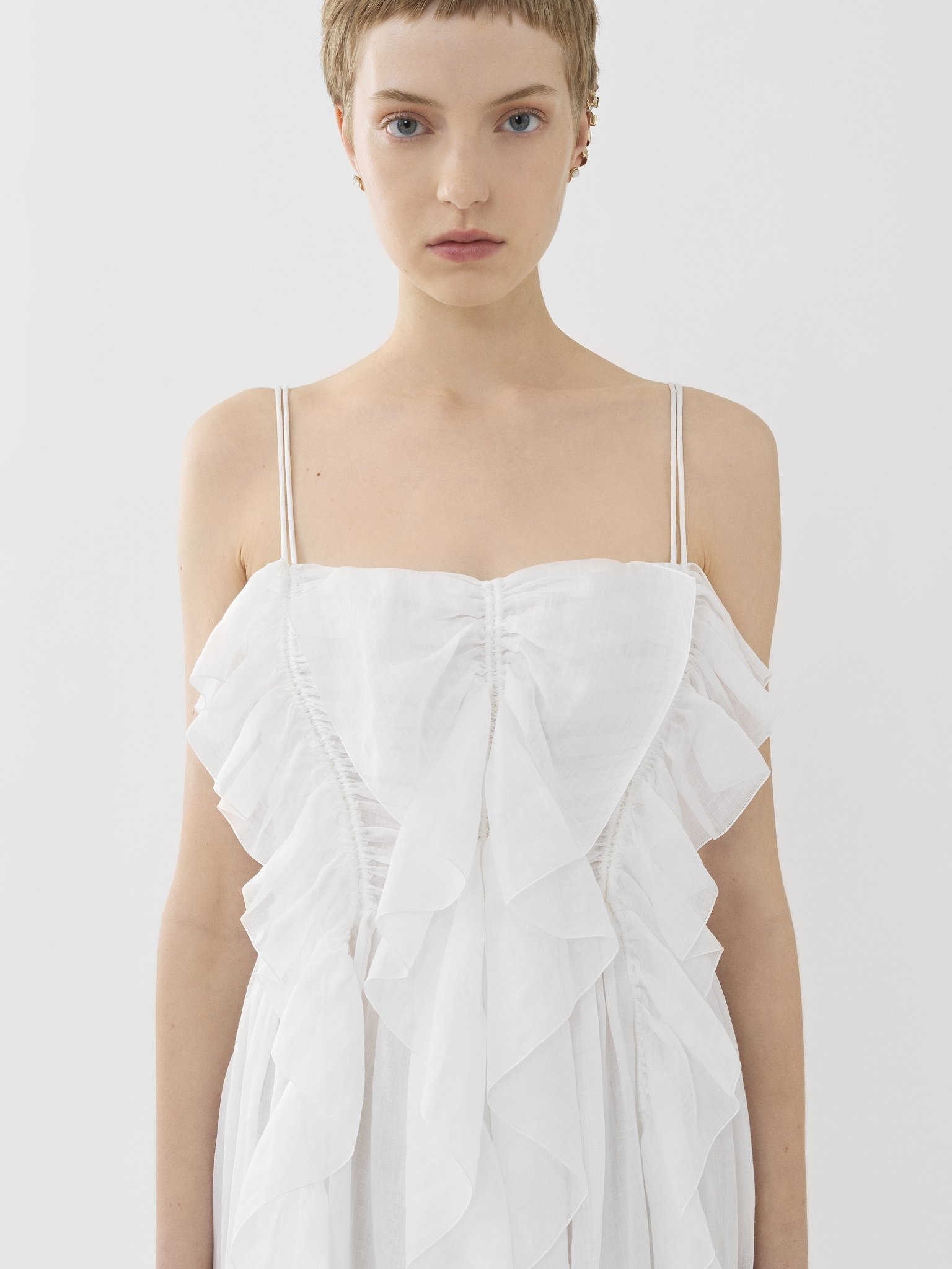 RUFFLED MIDI DRESS - 5