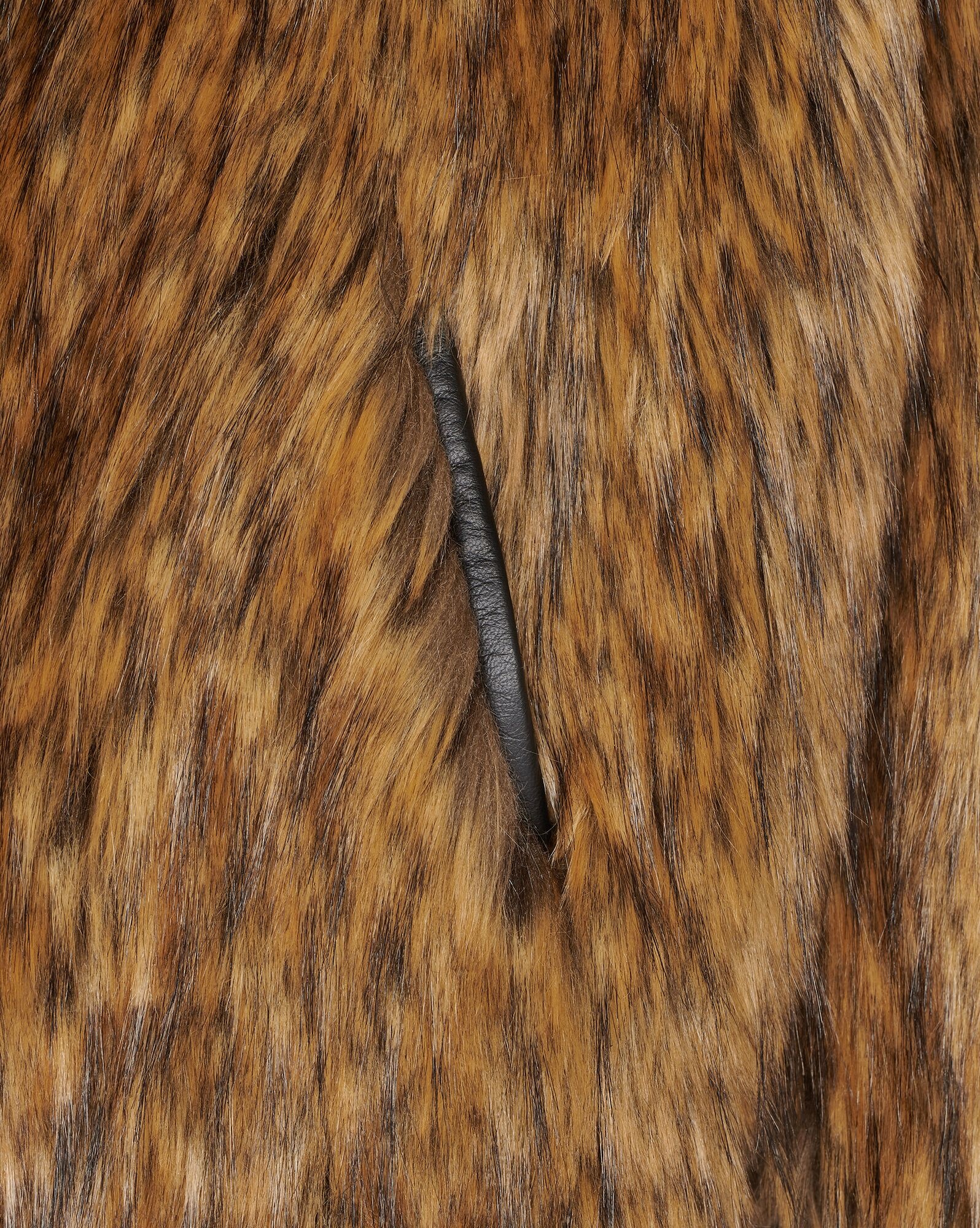 asymmetrical jacket in animal-free fur - 5