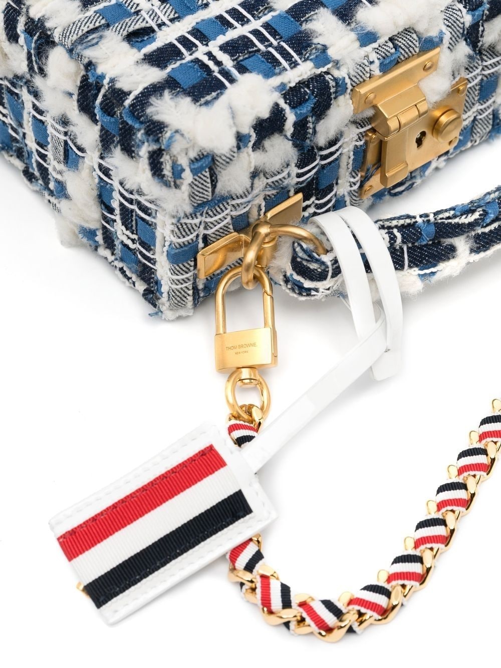 tweed-check mini bag - 4