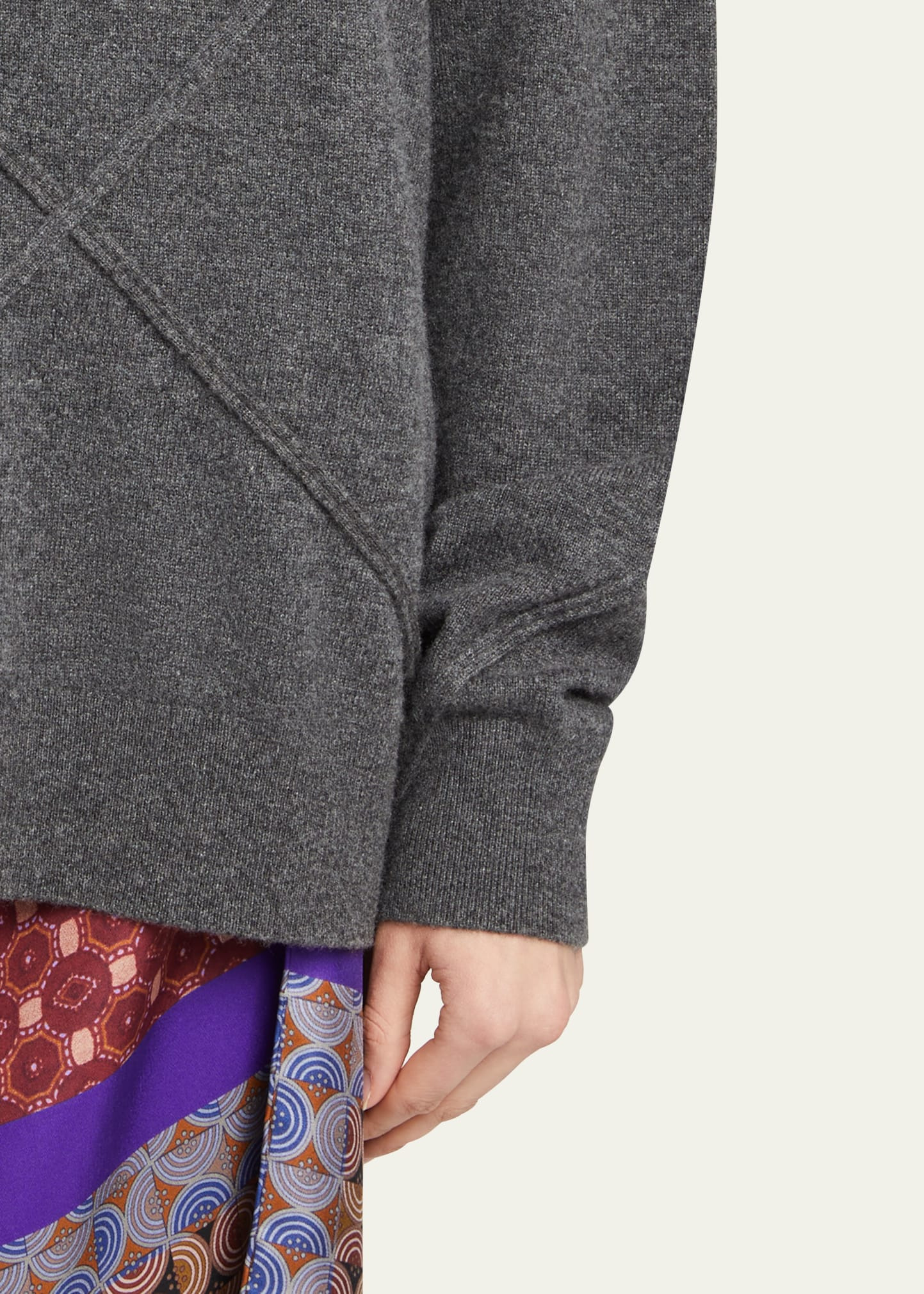 Timona Cashmere Crossed Textured Stitch Sweater - 5