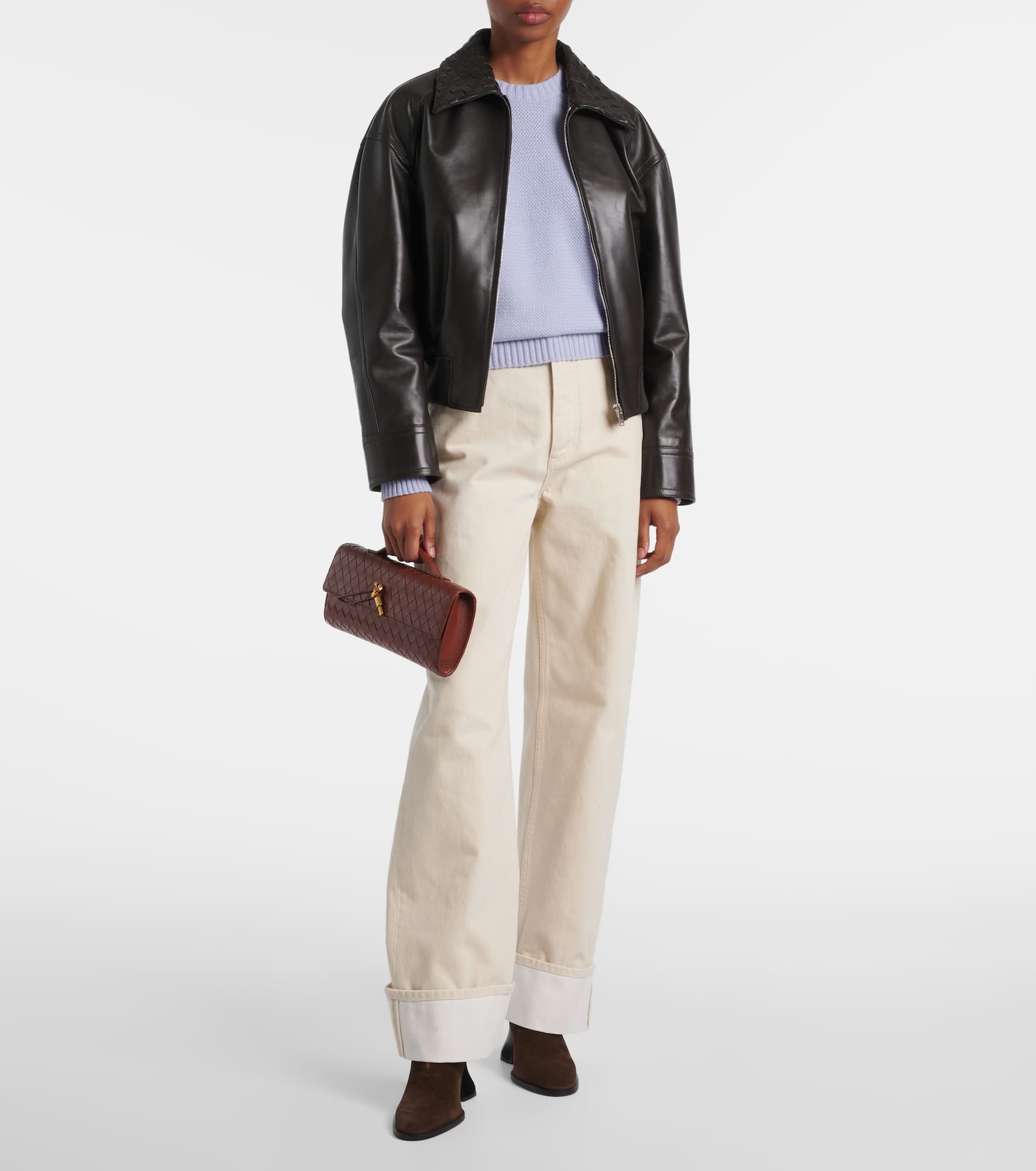 Andiamo Knot Intrecciato leather clutch - 5