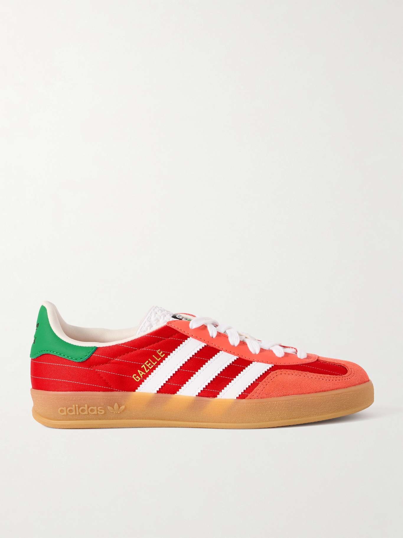 スニーカー ADIDAS Gazelle Indoor leather-trimmed suede sneakers ADIDAS ORIGINALS Gazelle Indoor leather-trimmed suede