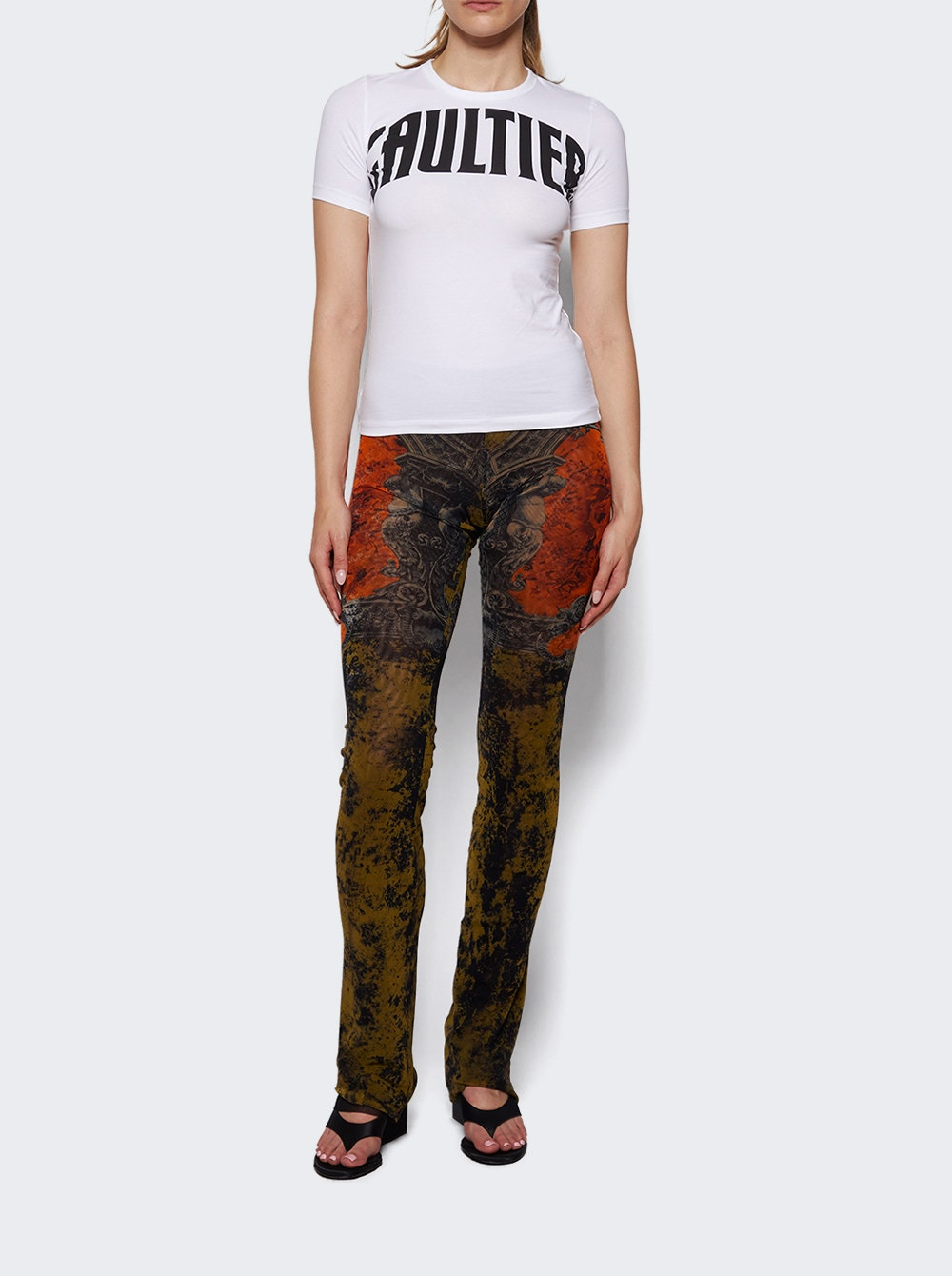 Mesh Trouser Khaki Médaillon Print - 5
