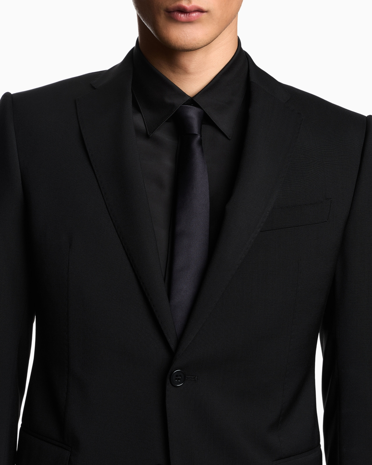SINGLE-BREASTED SUIT IN NATURAL STRETCH, TROPICAL LIGHT WOOL - 4