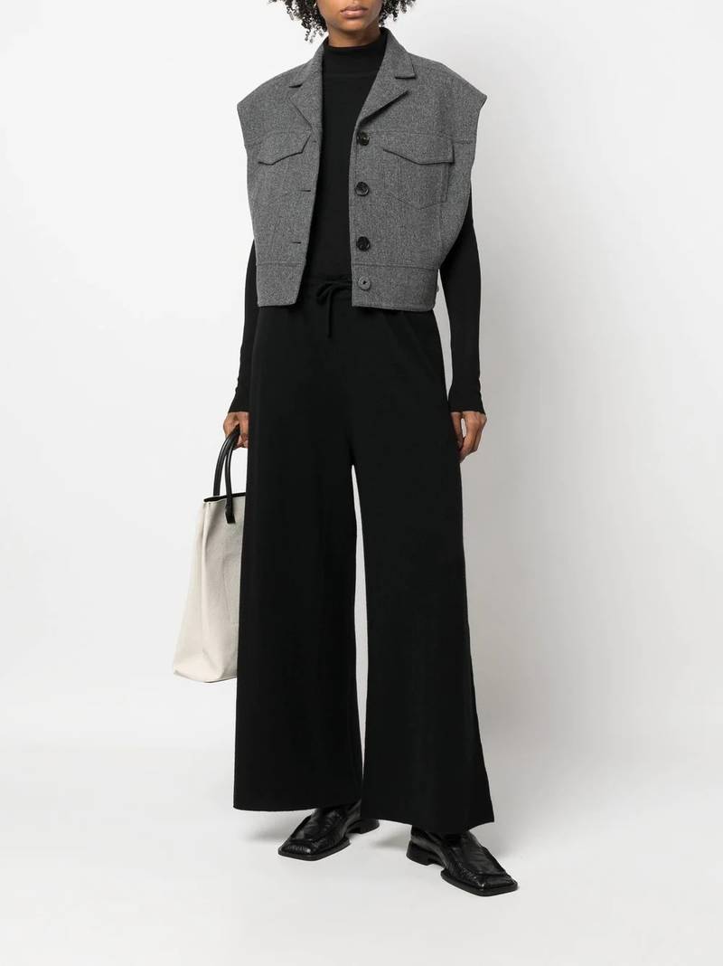 Jil Sander wide-leg knitted trousers outlook