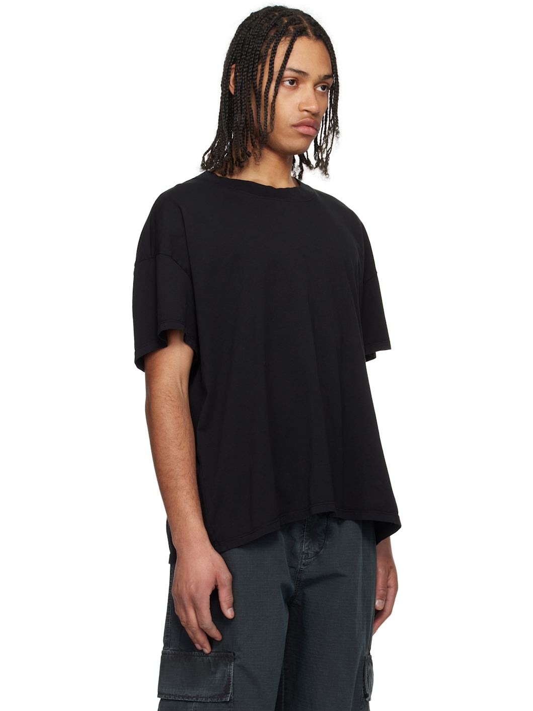 Three-Pack Black Oversized T-shirts - 2