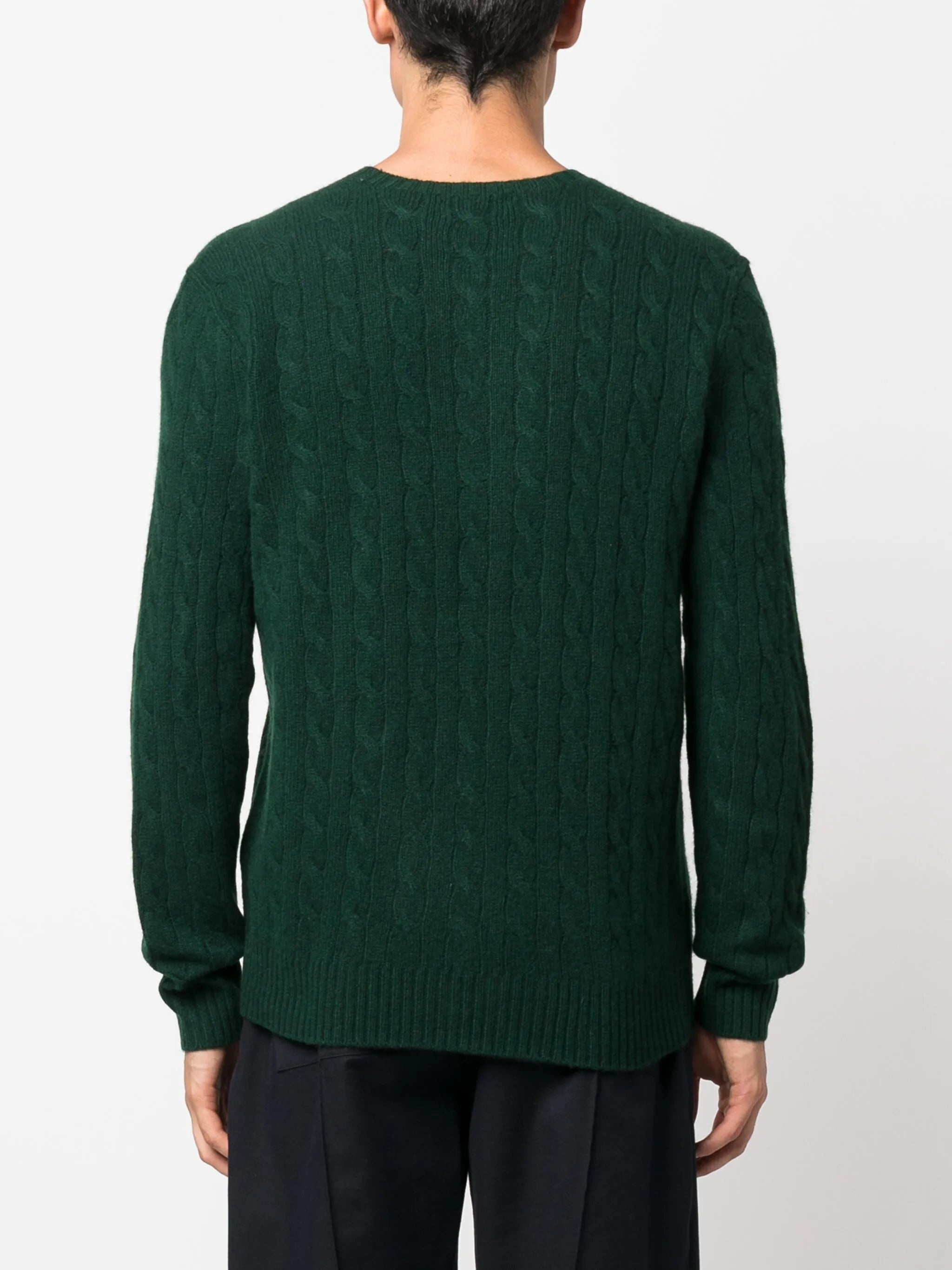Polo Pony-motif Cable-knit Jumper - 3
