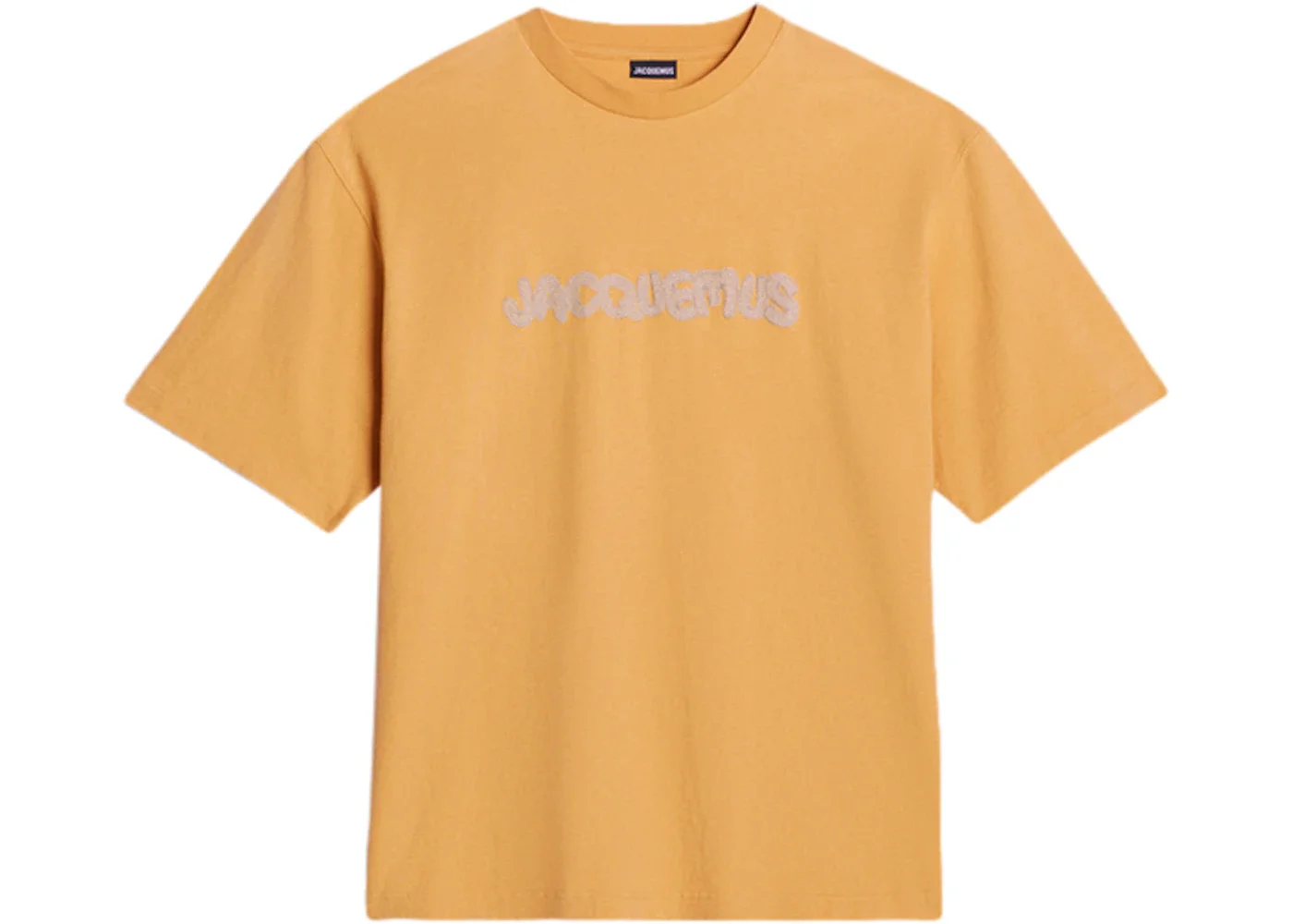 Jacquemus Le T-Shirt Raphia Logo T-shirt Print Macrame Logo Yellow - 1