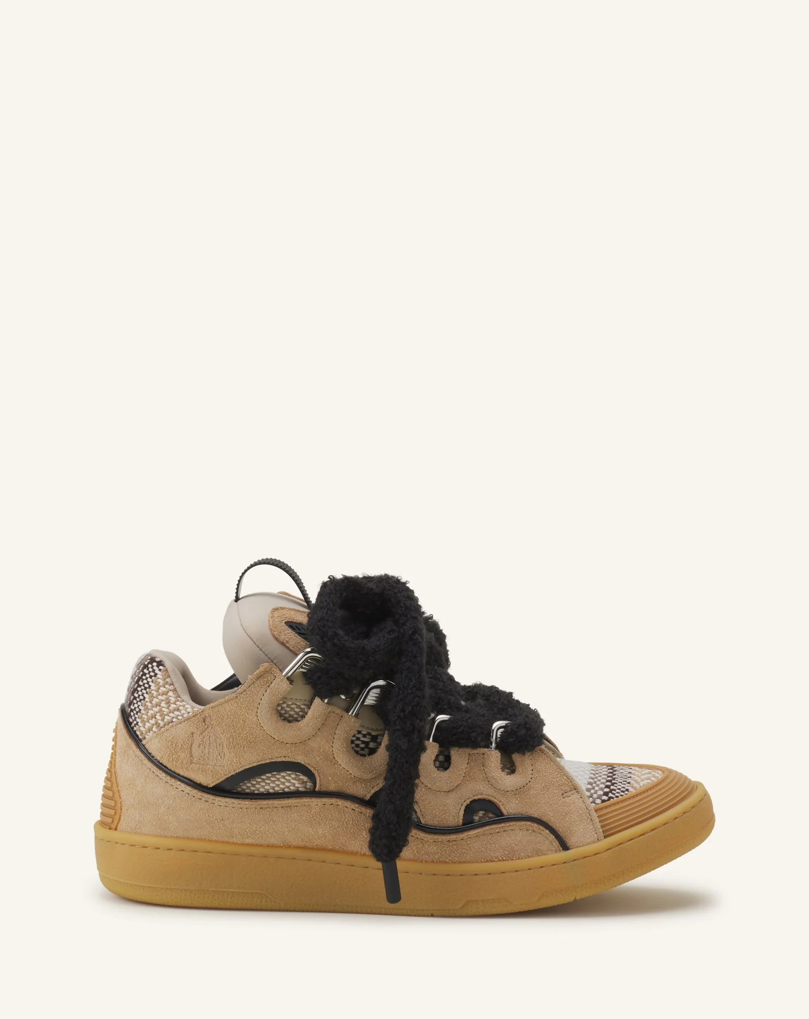 CURB SUEDE SNEAKERS WITH MESH LACES - 1