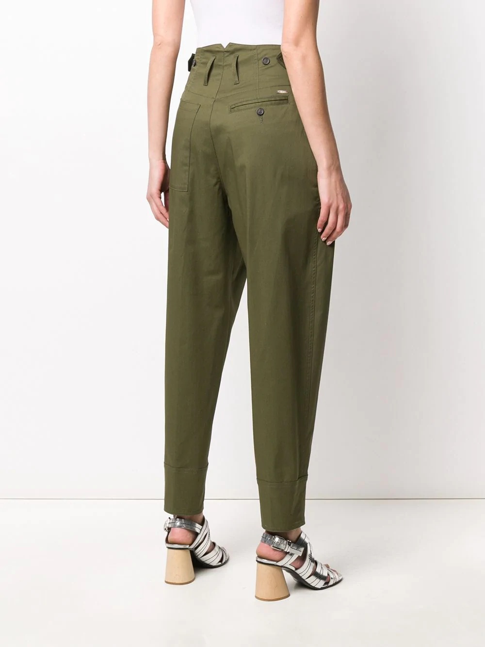 high-waisted tapered trousers - 4