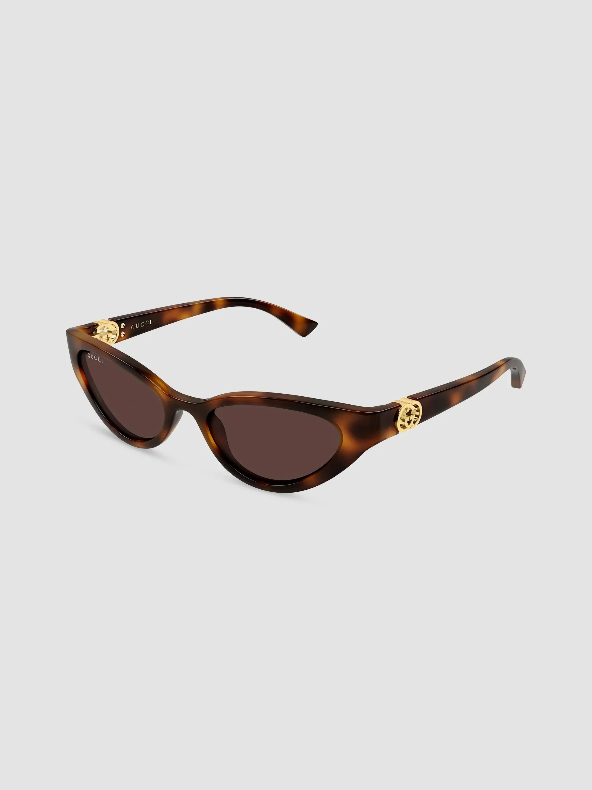 Women's Interlocking G Gg2194S Hailey Cat Eye Sunglasses - Havana - 1