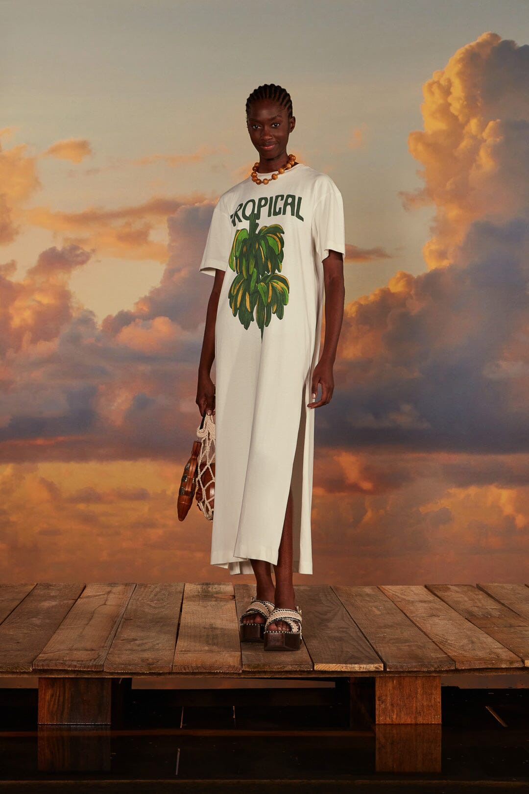 Off-White Tropical Organic Cotton T-Shirt Dress - 2