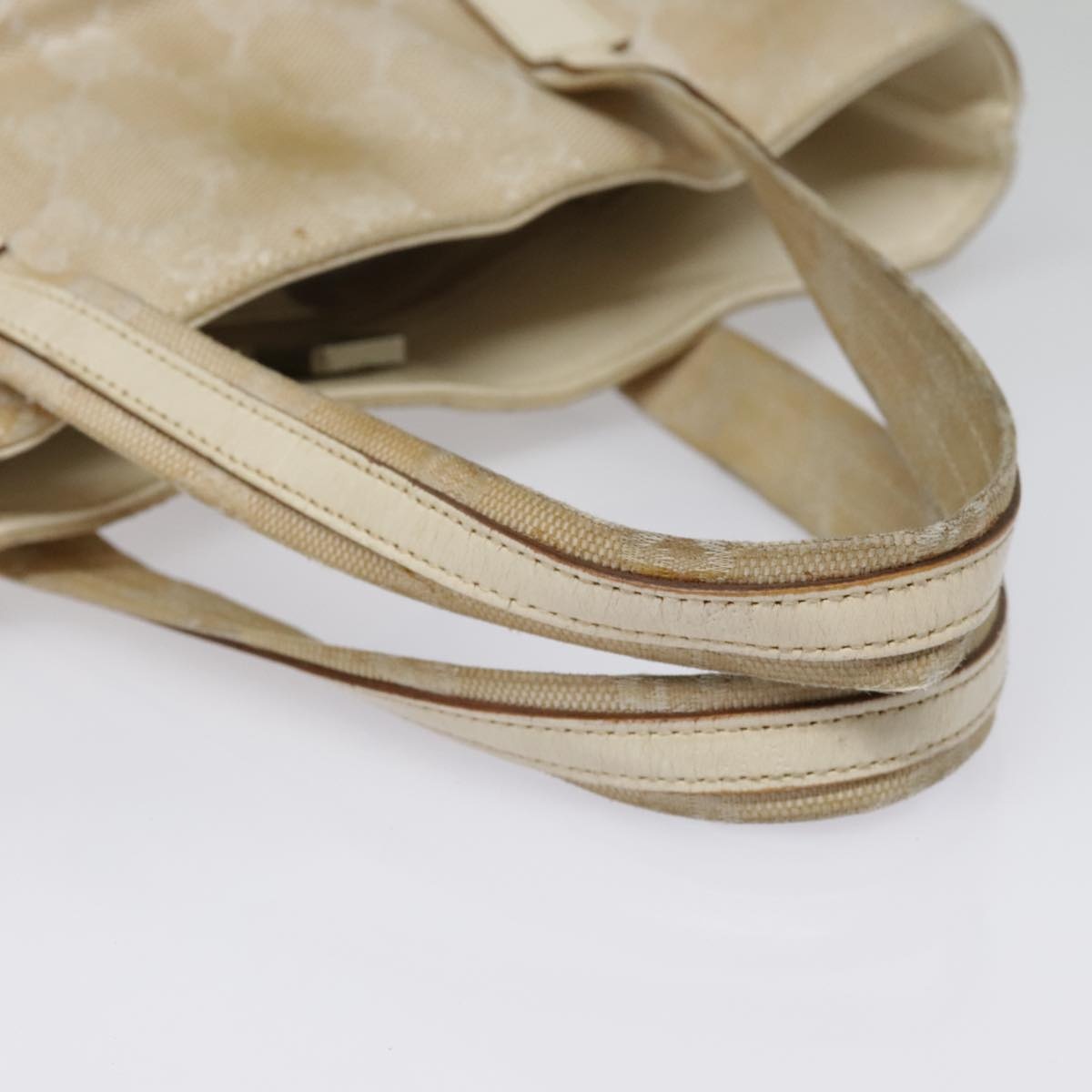 GUCCI GG Canvas Hand Bag Beige Silver 002 002 - 10