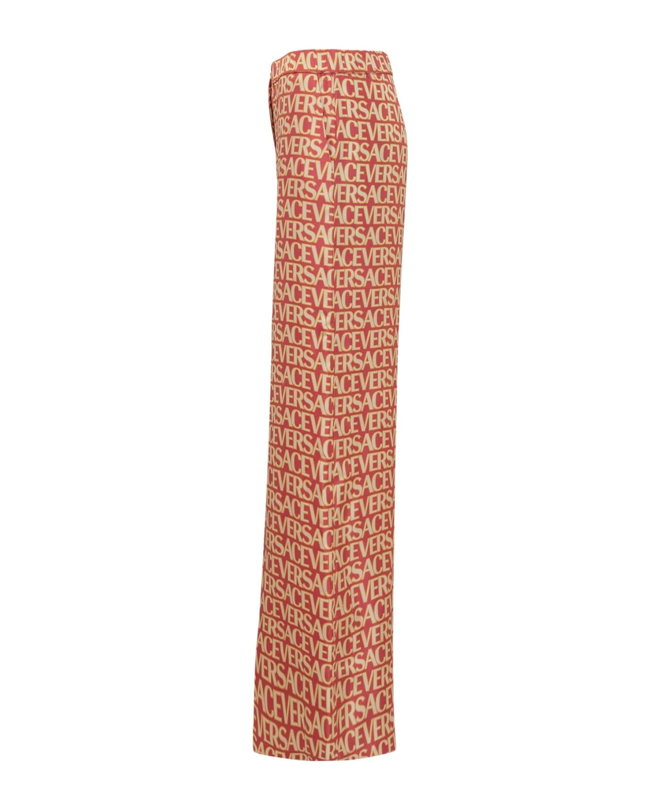 Versace Allover Silk Trousers - 3