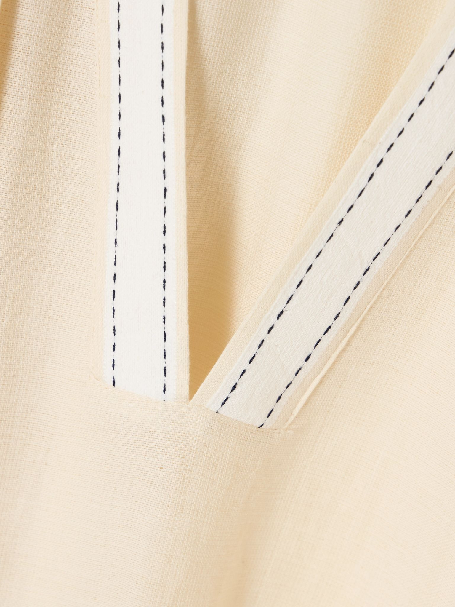 Theodora striped cotton-blend midi dress Cream - 4