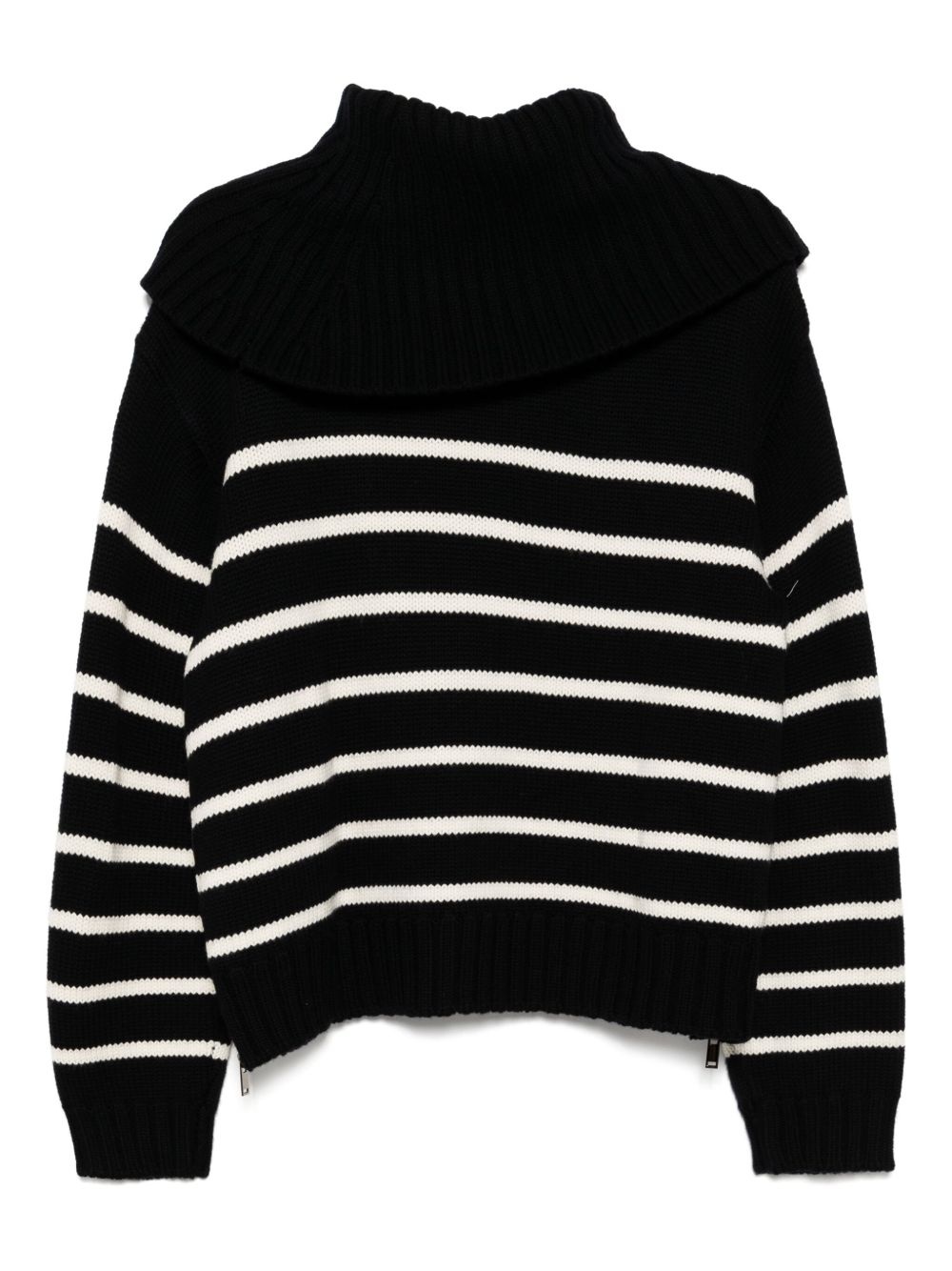 turtleneck striped jumper - 2